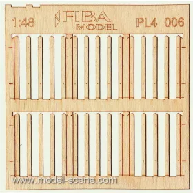   Model Scene PL4-006 Wooden fence 1:48 - type 6 - Deszkakerítés 1/48