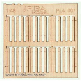   Model Scene PL4-007 Wooden fence 1:48 - type 7 - Deszkakerítés 1/48