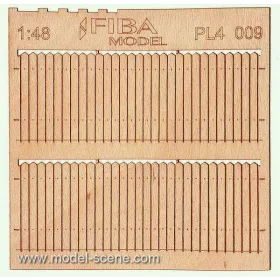   Model Scene PL4-009 Wooden fence 1:48 - type 9 - Deszkakerítés 1/48