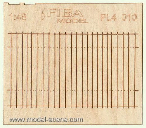 Model Scene PL4-010 Wooden fence 1:48 - type 10 - Deszkakerítés 1/48