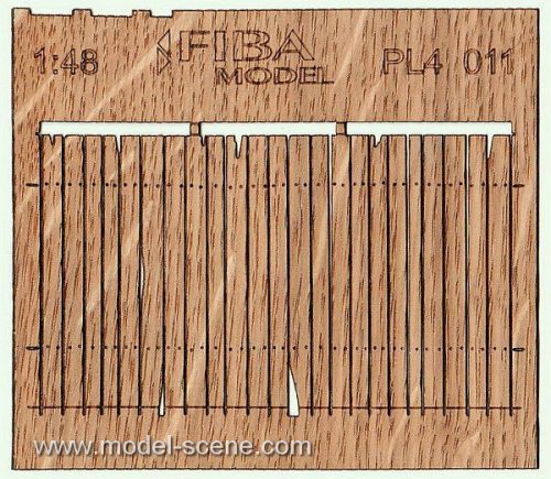 Model Scene PL4-011 Wooden fence 1:48 - type 11 - Deszkakerítés 1/48