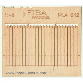   Model Scene PL4-012 Wooden fence 1:48 - type 12 - Deszkakerítés 1/48