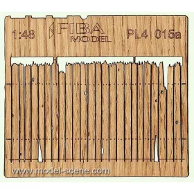  Model Scene PL4-015 Wooden fence 1:48 - type 15 - Deszkakerítés 1/48