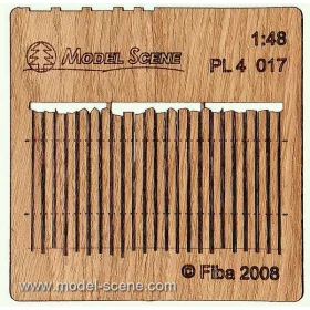   Model Scene PL4-017 Wooden fence 1:48 - type 17 - Deszkakerítés 1/48