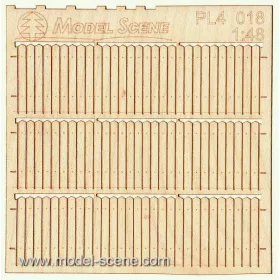   Model Scene PL4-018 Wooden fence 1:48 - type 18 - Deszkakerítés 1/48