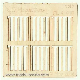   Model Scene PL4-019 Wooden fence 1:48 - type 19 - Deszkakerítés 1/48