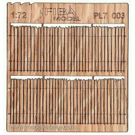   Model Scene PL7-003 Wooden fence 1:72 - type 3 - Deszkakerítés 1/72