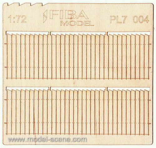 Model Scene PL7-004 Wooden fence 1:72 - type 4 - Deszkakerítés 1/72