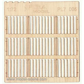   Model Scene PL7-005 Wooden fence 1:72 - type 5 - Deszkakerítés 1/72