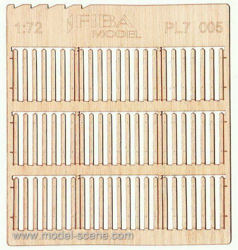 Model Scene PL7-005 Wooden fence 1:72 - type 5 - Deszkakerítés 1/72