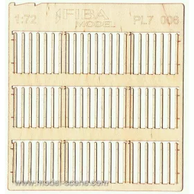   Model Scene PL7-006 Wooden fence 1:72 - type 6 - Deszkakerítés 1/72