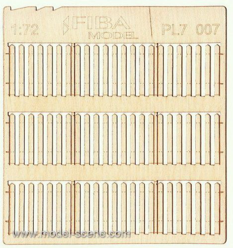 Model Scene PL7-007 Wooden fence 1:72 - type 7 - Deszkakerítés 1/72