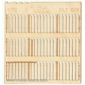   Model Scene PL7-008 Wooden fence 1:72 - type 8 - Deszkakerítés 1/72
