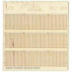   Model Scene PL7-009 Wooden fence 1:72 - type 9 - Deszkarítés 1/72