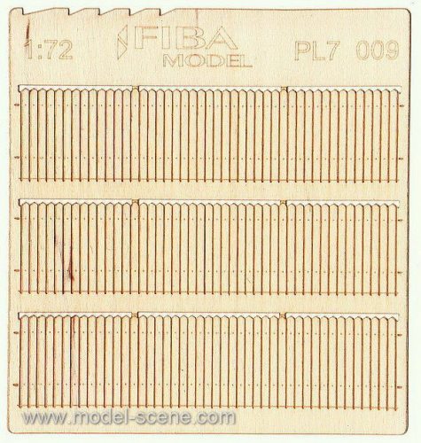 Model Scene PL7-009 Wooden fence 1:72 - type 9 - Deszkarítés 1/72