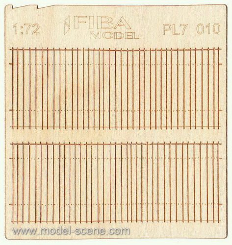 Model Scene PL7-010 Wooden fence 1:72 - type 10 - Deszkakerítés 1/72