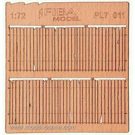   Model Scene PL7-012 Wooden fence 1:72 - type 12 - Deszkakerítés 1/72