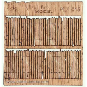   Model Scene PL7-015 Wooden fence 1:72 - type 15 - Deszkakerítés 1/72