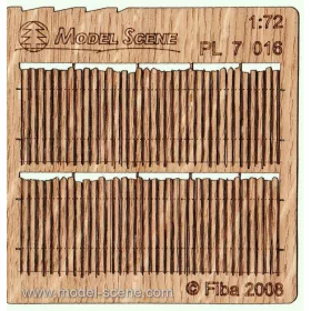   Model Scene PL7-016 Wooden fence 1:72 - type 16 - Deszkakerítés 1/72