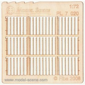  Model Scene PL7-020 Wooden fence 1:72 - type 20 - Deszkakerítés 1/72