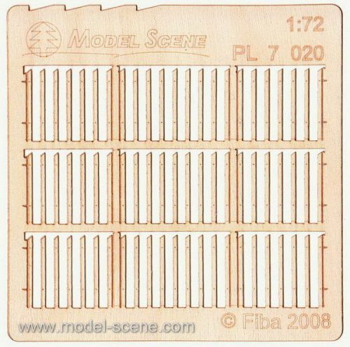 Model Scene PL7-020 Wooden fence 1:72 - type 20 - Deszkakerítés 1/72