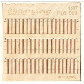   Model Scene PL8-009 Wooden fence 1:87 - type 9 - Deszkakerítés (H0)
