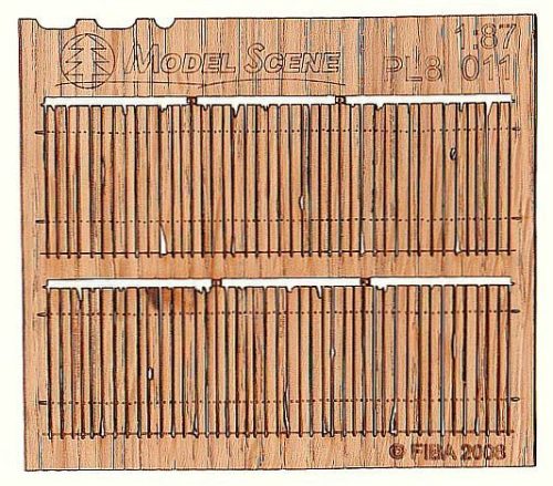 Model Scene PL8-011 Wooden fence 1:87 - type 11 - Deszkakerítés (H0)
