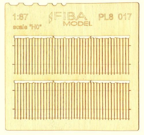 Model Scene PL8-017 Wooden fence 1:87 - type 17 - Deszkakerítés (H0)