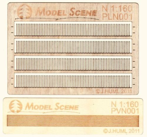 Model Scene PLN-001 Wooden fence 1:160 - type 1 - Deszkakerítés (N)
