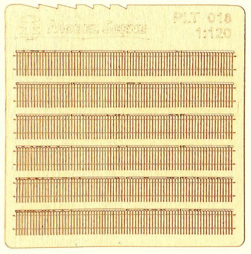 Model Scene PLT-018 Wooden fence 1:120 - type 18 - Deszkakerítés (TT)