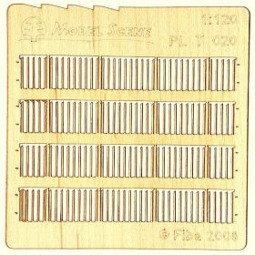   Model Scene PLT-020 Wooden fence 1:120 - type 20 - Deszkakerítés (TT)
