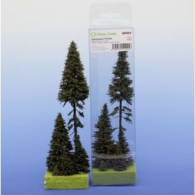   Model Scene SP001 Starter pack Nr. 1 (SM015, SM050, SM070, SM100, SK200) - Lucfenyő-készlet