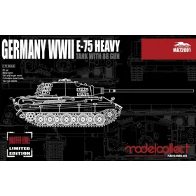   Modelcollect MA72001 Germany WWII E-75 Heavy Tank with 88 Gun 1/72 harckocsi makett
