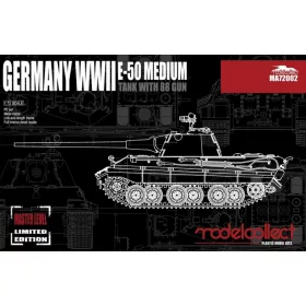   Modelcollect MA72002 Germany WWII E-50 Medium Tank with 88 Gun 1/72 harckocsi makett