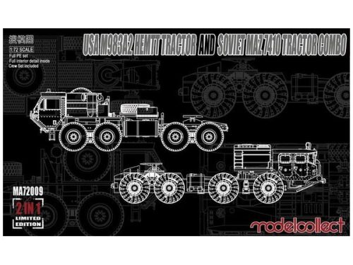 Modelcollect MA72009 USA M983A2 HEMTT Tractor and Soviet MAZ 7410 tractor COMBO 1/72 katonai jármű makett