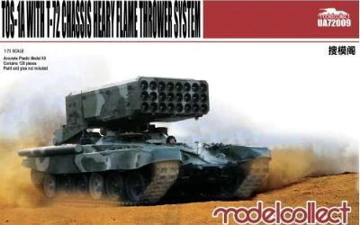 Modelcollect UA72009 Russian TOS-1A Heavy Flame Thrower System W/T-72 Chassis 1/72 harckocsi makett