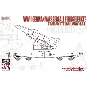   Modelcollect UA72172 WWII German Wasserfall Ferngelenkte Flakrakete Railway Car 1/72 vasúti makett