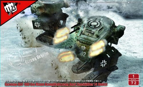 Modelcollect UA72195 Fist of War German WWII Blf-100A light fighting Mech 1/72 robot makett