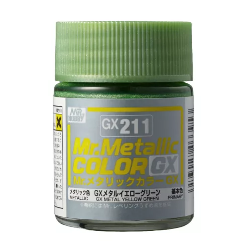 Mr. Hobby - Mr. Color GX Paint (18 ml) Metal Yellow Green GX-211 (Gunze)