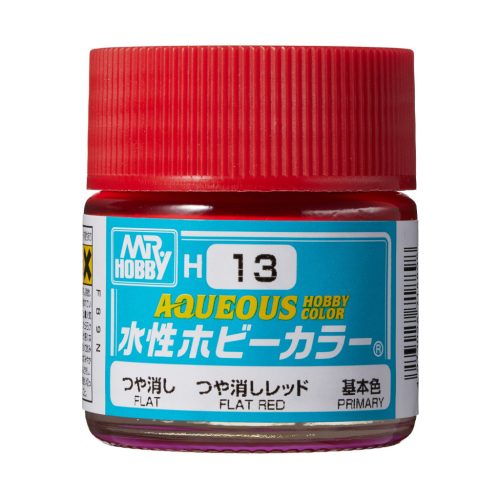 Mr. Hobby - Aqueous Hobby Color Paint (10 ml) Flat Red H-013 (Gunze) matt makettfesték
