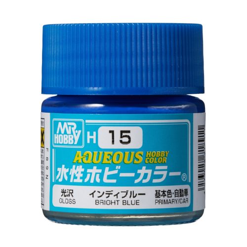 Mr. Hobby - Aqueous Hobby Color Paint (10 ml) Bright Blue H-015 (Gunze) fényes makettfesték