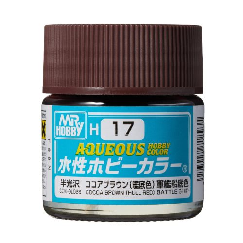 Mr. Hobby - Aqueous Hobby Color Paint (10 ml) Cocoa Brown H-017 (Gunze) fényes makettfesték