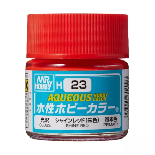 Mr. Hobby - Aqueous Hobby Color Paint (10 ml) Shine Red H-023 (Gunze) fényes makettfesték