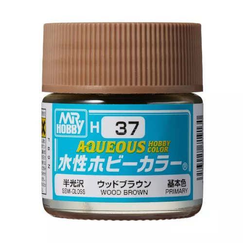 Mr. Hobby - Aqueous Hobby Color Paint (10 ml) Wood Brown H-037 (Gunze) selyemfényű makettfesték