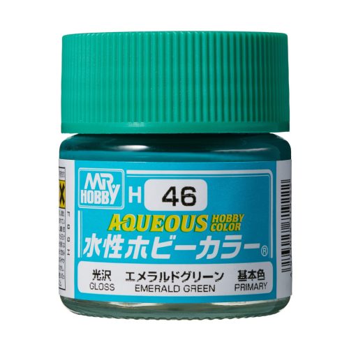 Mr. Hobby - Aqueous Hobby Color Paint (10 ml) Emerald Green H-046 (Gunze) fényes makettfesték