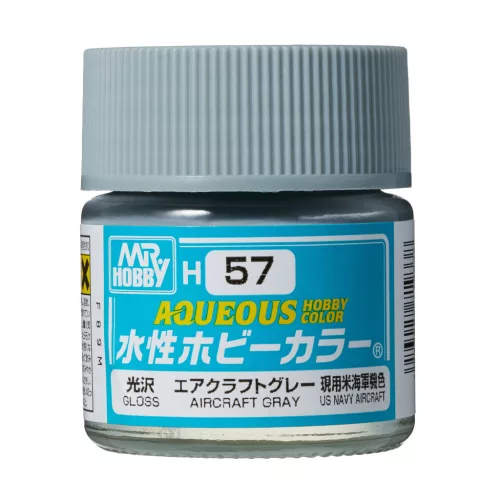Mr. Hobby - Aqueous Hobby Color Paint (10 ml) Aircraft Gray H-057 (Gunze) fényes makettfesték