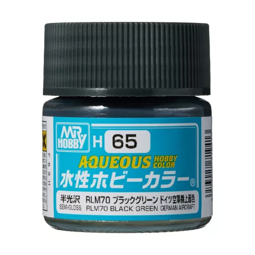 Mr. Hobby - Aqueous Hobby Color Paint (10 ml) RLM70 Black Green H-065 (Gunze) selyemfényű makettfesték