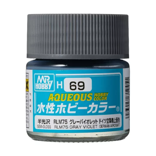 Mr. Hobby - Aqueous Hobby Color Paint (10 ml) RLM75 Gray H-069 (Gunze) selyemfényű makettfesték