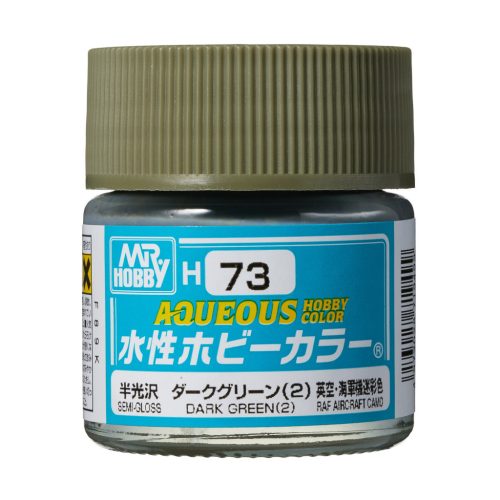 Mr. Hobby - Aqueous Hobby Color Paint (10 ml) Dark Green H-073 (Gunze) selyemfényű makettfesték