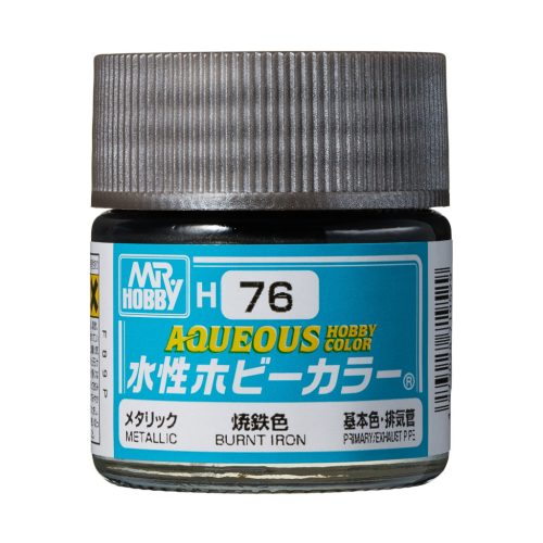 Mr. Hobby - Aqueous Hobby Color Paint (10 ml) Burnt Iron H-076 (Gunze) metál makettfesték